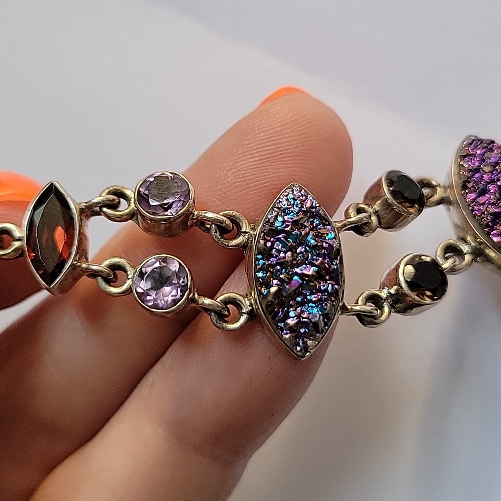 Nicky Butler Sterling Silver multi gemstone bracelet - Picture 3 of 8